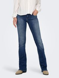 Blauwe Only low waist flared jeans onlblush dark blue denim