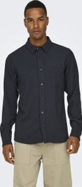Only & sons - onsroad slim structure stretch ls shirt - heren - overhemden