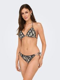 Only strik bikinibroekje onltricia donkerblauw/ecru