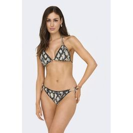 Only voorgevormde triangel bikinitop onltricia donkerblauw/ecru