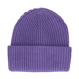 Paarse gebreide beanie
