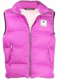 Palm angels bodywarmer met logopatch - roze