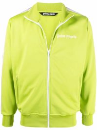 Palm angels trainingsjack met logoprint - groen