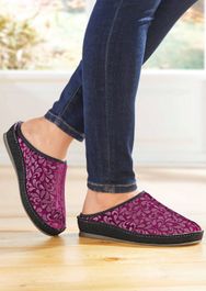 Pantoffels met warme voering - pruim - gr. 42 van goldner fashion