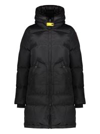 Parajumpers hooded logo-patch down jacket - zwart