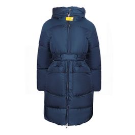 Parajumpers moka marineblauw lang donsjack met capuchon