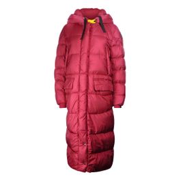 Parajumpers mummy rode lange donsjack met capuchon
