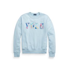 Patchwork logo fleece sweatshirt