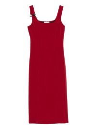 Patrizia pepe buckle-detail fitted dress - rood