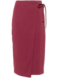 Patrizia pepe midi-wikkelrok - rood