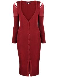 Patrizia pepe ribgebreide vestjurk - rood