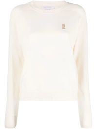 Patrizia pepe trui met ronde hals - wit
