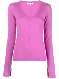Patrizia pepe trui met v-hals - paars