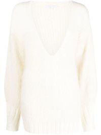 Patrizia pepe trui met v-hals - wit