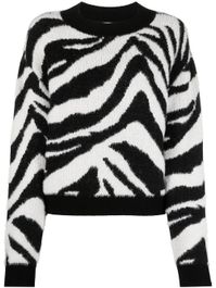 Patrizia pepe trui met zebraprint - zwart