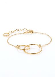 Pernille corydon double plain armband verguld