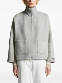 Peserico gilet met geribbeld vlak - grijs