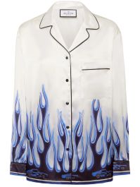 Philipp plein blouse met vlammen - wit