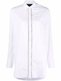 Philipp plein blouse verfraaid met kristallen - wit
