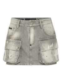 Philipp plein cargo mini-rok - grijs