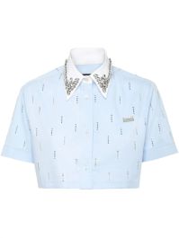 Philipp plein cropped blouse - blauw