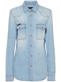 Philipp plein denim blouse - blauw