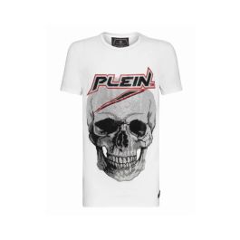 Philipp plein, heren, tops, wit, maat: xl katoen,