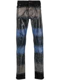 Philipp plein jeans verfraaid met kristallen - zwart - Zwart