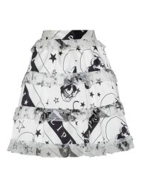 Philipp plein printed tiered mini skirt - wit