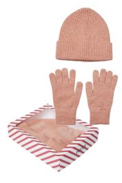Pieces giftbox muts + handschoenen pcavina roze