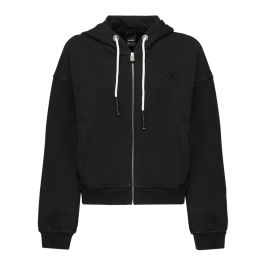Pinko, dames, sweatshirts & hoodies, zwart, maat: m katoen,