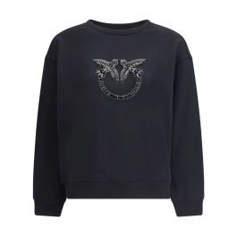 Pinko, dames, sweatshirts & hoodies, zwart, maat: m zijde,