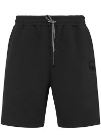 Plein sport trainingsshorts met logopatch - zwart