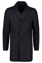 Portofino winterjas gemêleerd normale fit wol donkerblauw
