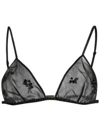 Prada bralette met geborduurd detail - zwart