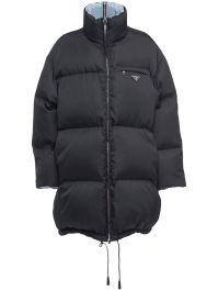 Prada donsjack met hoge hals - zwart