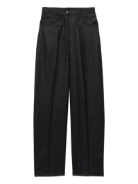 Prada flanellen broek met logo - grijs