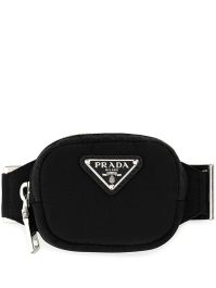 Prada heuptas met logoplakkaat - zwart