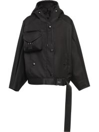 Prada jack met capuchon - zwart