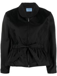 Prada jack met gestrikte taille - zwart