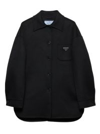 Prada jack met logo en knopen - zwart