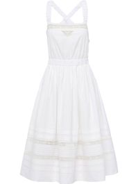 Prada jurk met kanten vlakken - wit