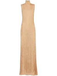 Prada maxi-jurk met col - goud