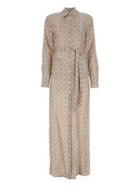 Prada maxi-jurk met geometrische print - beige