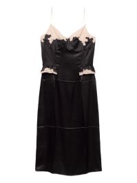 Prada midi-jurk met kant - zwart