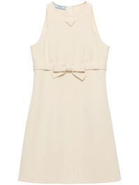 Prada mini-jurk met strikdetail - beige
