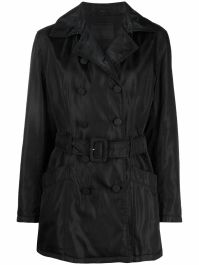 Prada pre-owned 1990s trenchcoat met dubbele rij knopen - zwart