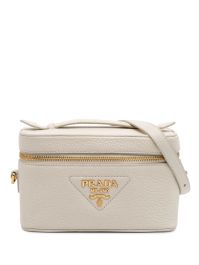 Prada pre-owned 2000-2024 vitello daino kleine toilettas - wit