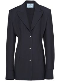 Prada shirtjack met enkele rij knopen - blauw