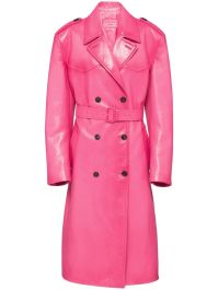 Prada trenchcoat met dubbele rij knopen - roze